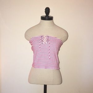striped tube top